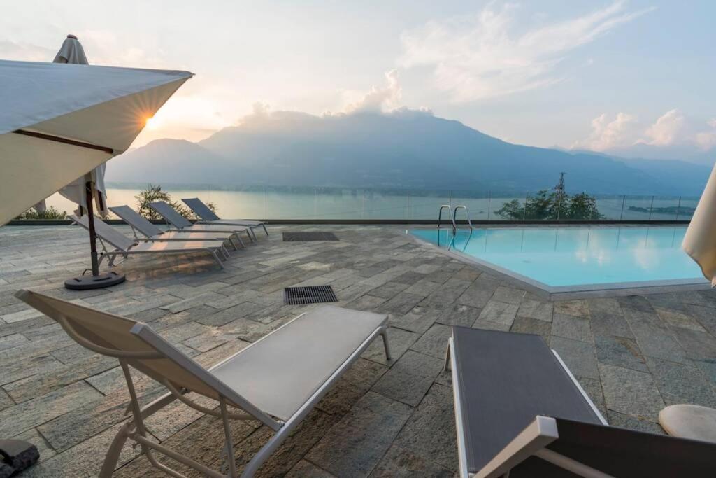 Magic Lake View With Beautiful Pool Area Bellano Exterior foto